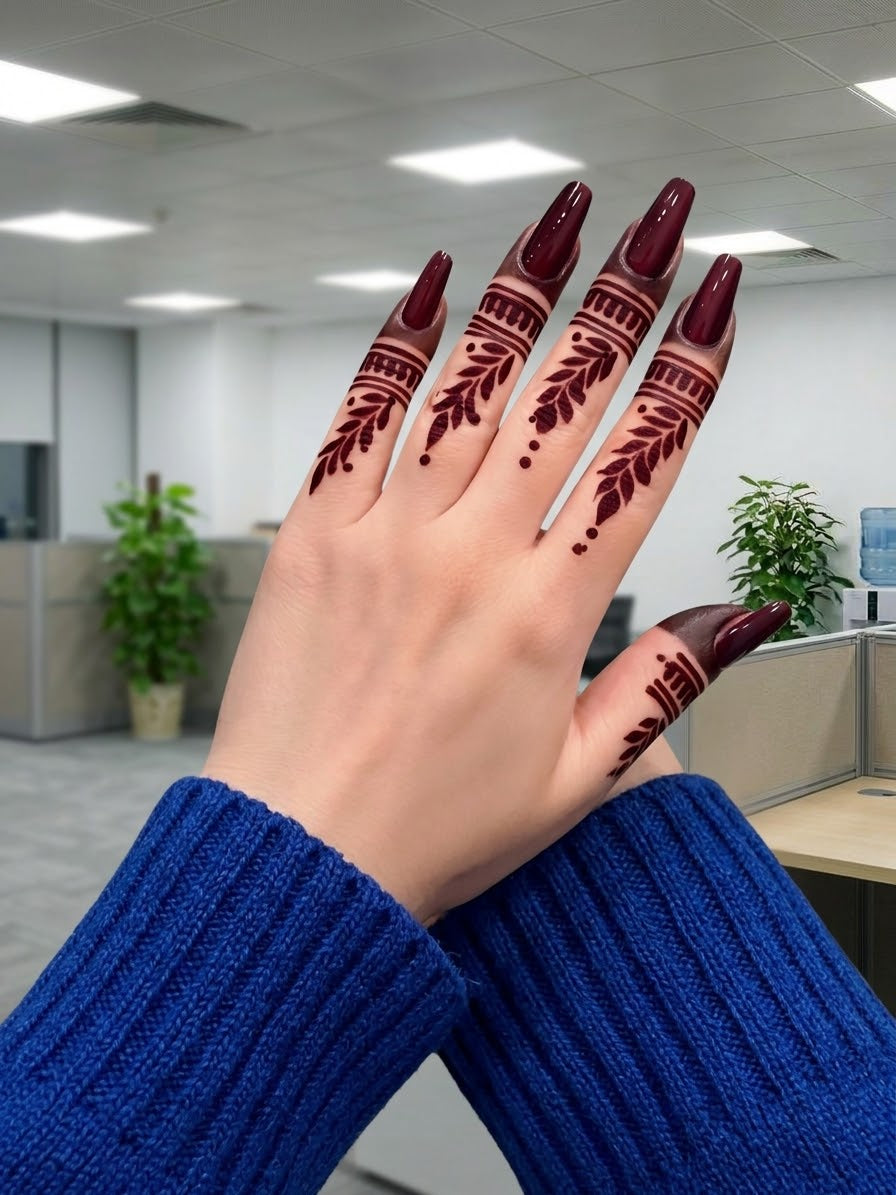 Finger Henna Sticker Sheet Price 340 | Finger Mehndi Sticker SN-270