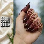 Henna Dipper Kit - Maroon Henna Dipper | Instant Henna Dipper Set with Finger Mehndi Stickers SN-268