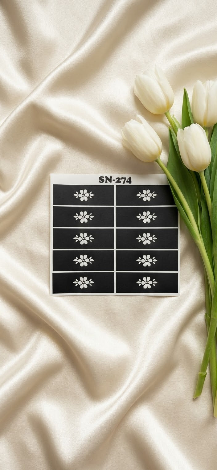 Finger Henna Sticker Sheet Price 340 | Finger Mehndi Sticker SN-274