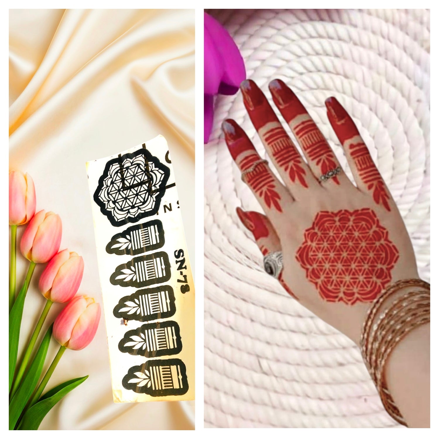 MEHENDI sticker Eid 2026 / Henna stencils sn78