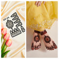 MEHENDI STICKER Eid 2026 / Henna stencils sn93 pair of 2 in 800