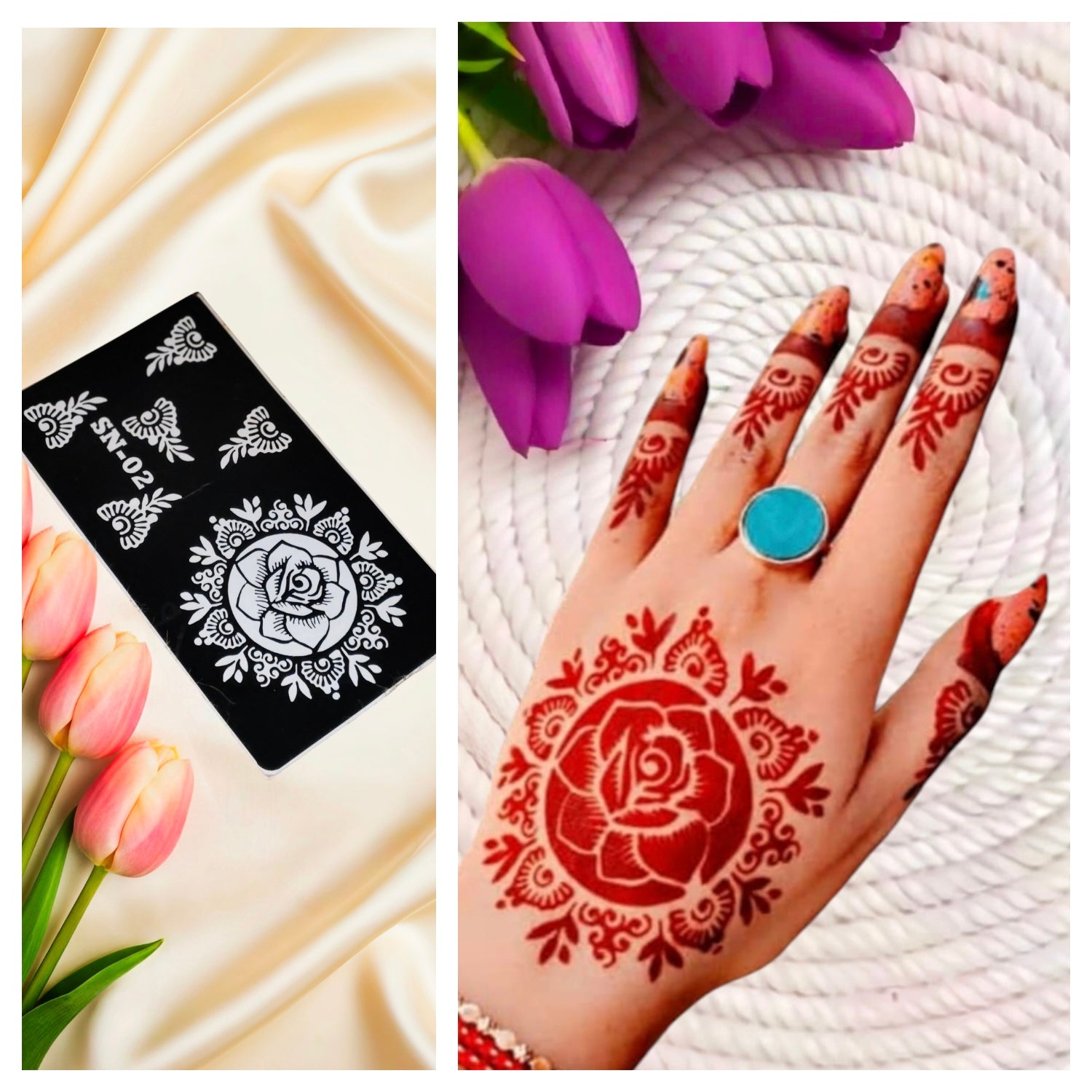MEHENDI sticker Eid 2026 / Henna stencils SN02