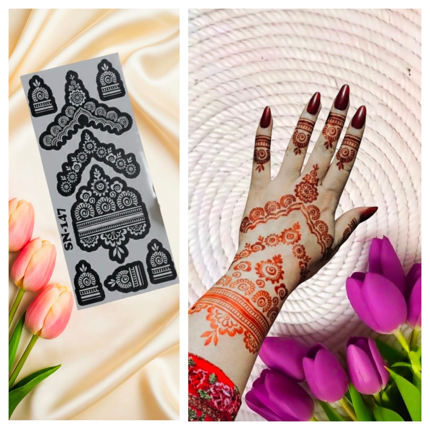 MEHENDI STICKER Eid 2026 / Henna stencils sn147
