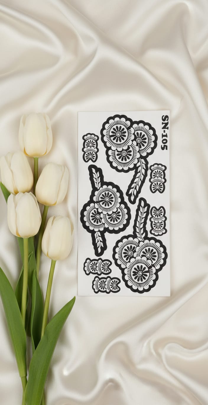 MEHENDI STICKER Eid 2026 / Henna stencils sn 105