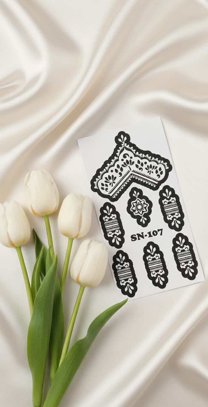 MEHENDI STICKER Eid 2026 / Henna stencils sn107