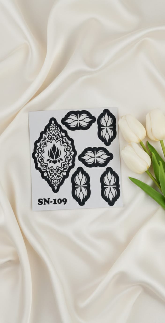 MEHENDI STICKER Eid 2026 / Henna stencils sn 109