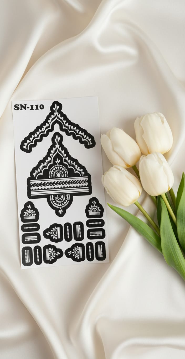 MEHENDI STICKER Eid 2026 / Henna stencils sn110