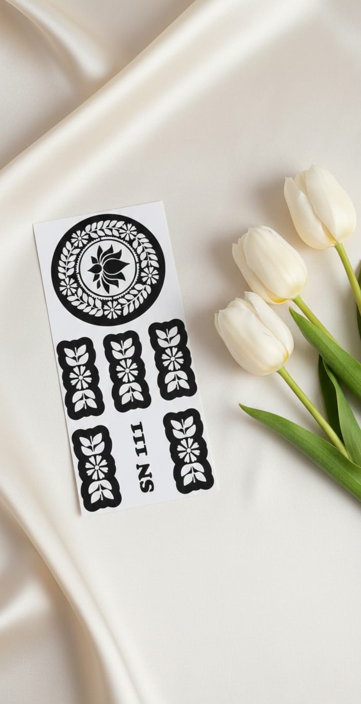 MEHENDI STICKER Eid 2026 / Henna stencils sn 111