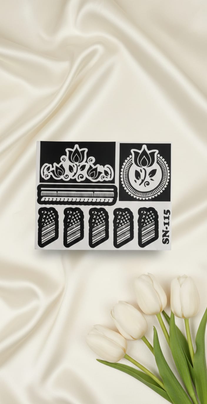 MEHENDI STICKER Eid 2026 / Henna stencils sn 115