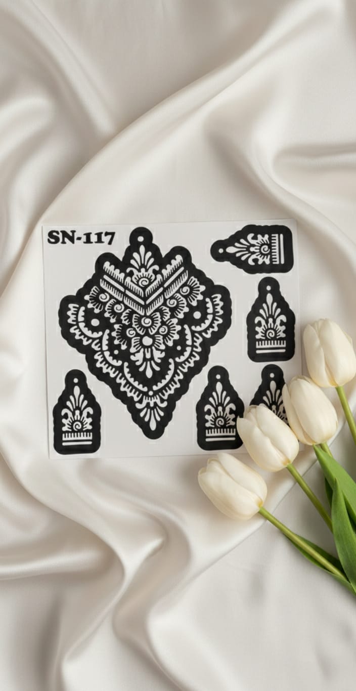 MEHENDI STICKER Eid 2026 / Henna stencils sn 117