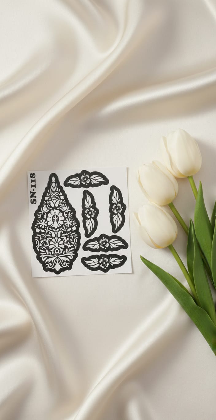 MEHENDI STICKER Eid 2026 / Henna stencils sn118