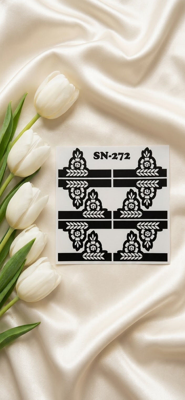 Finger Henna Sticker Sheet Price 340 | Finger Mehndi Sticker SN-272