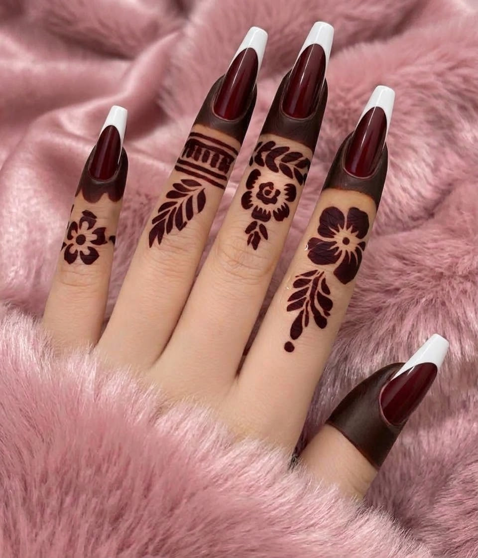 Finger Henna Sticker Sheet Price 340 | Finger Mehndi Sticker SN-269