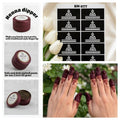 Henna Dipper Kit - Maroon Henna Dipper | Instant Henna Dipper Set with Finger Mehndi Stickers SN-277