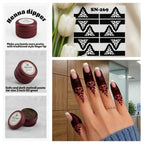 Henna Dipper Kit - Maroon Henna Dipper | Instant Henna Dipper Set with Finger Mehndi Stickers SN-269