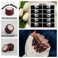 Henna Dipper Kit - Maroon Henna Dipper | Instant Henna Dipper Set with Finger Mehndi Stickers SN-273