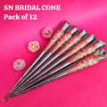 SN BRIDAL CONE /Karachi mehndi cone / bareek mehndi / brown mehndi (Pack of 12)