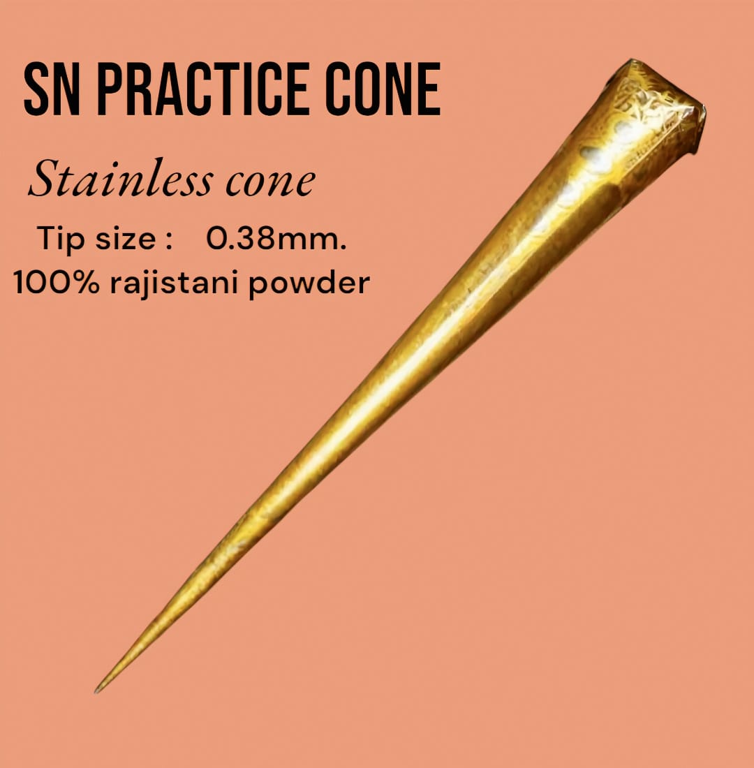 Sn Practice Cone / Stainless Mehndi