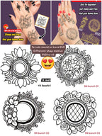 HENNA STAMPS for beginners / just press and trace method reuseable lifetime ST-17