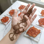 HENNA STAMPS for beginners / just press and trace method reuseable lifetime ST-07