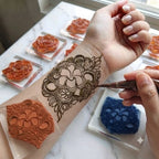 HENNA STAMPS for beginners / just press and trace method reuseable lifetime ST-09