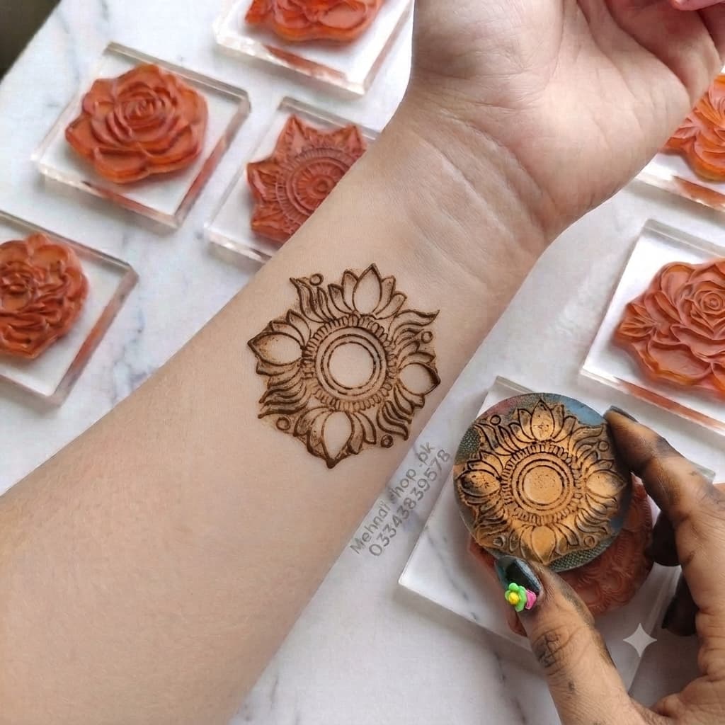 HENNA STAMPS for beginners / just press and trace method reuseable lifetime ST-13
