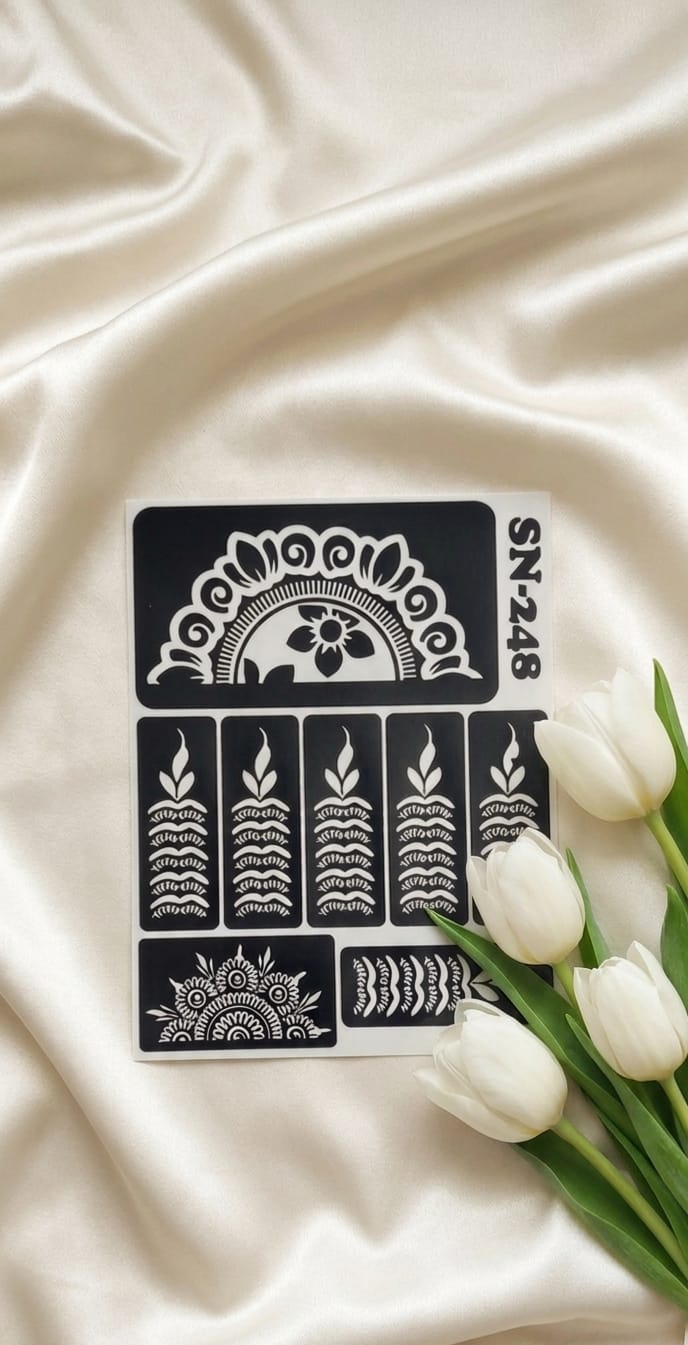 Most Viral MEHENDI STICKER / Henna stencils  SN-248