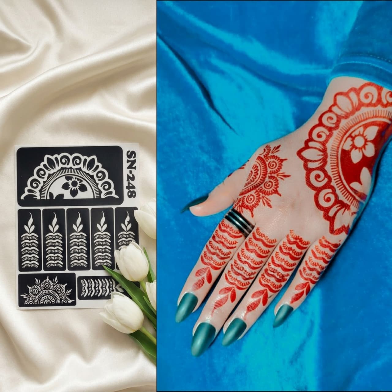 Most Viral MEHENDI STICKER / Henna stencils  SN-248