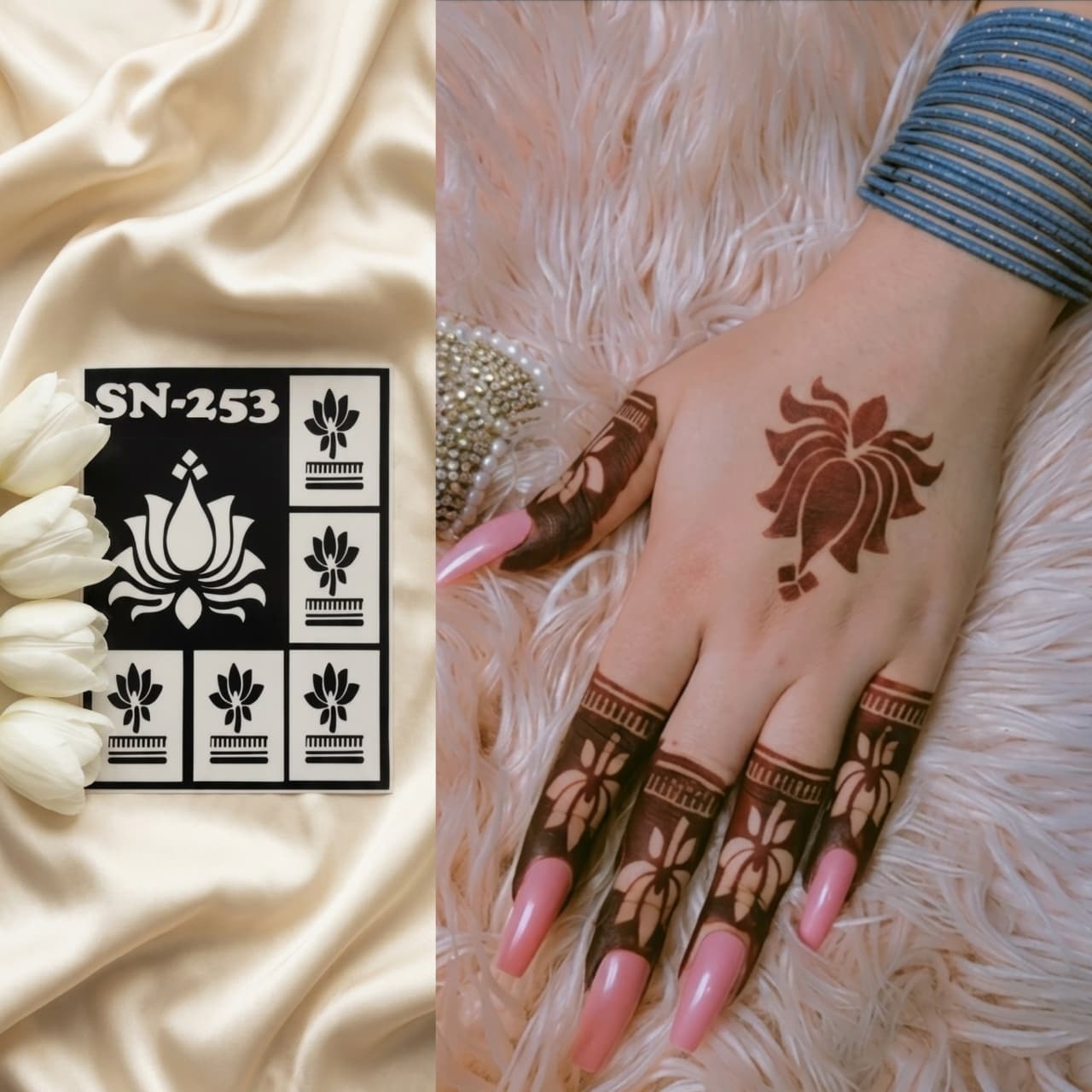 Most Viral MEHENDI STICKER / Henna stencils  SN-253