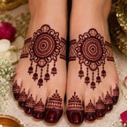 Most Viral Feet MEHENDI STICKER / Henna stencils  SN-255 Pair