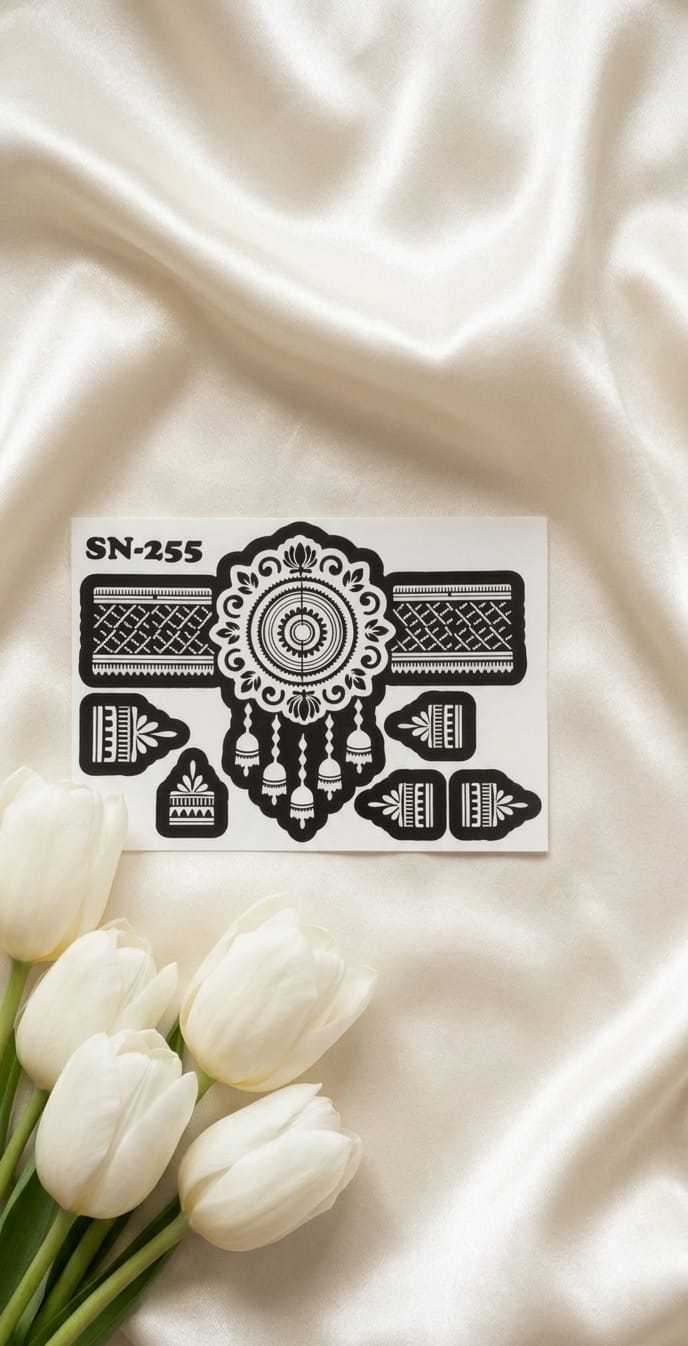 Most Viral Feet MEHENDI STICKER / Henna stencils  SN-255 Pair
