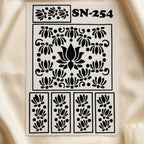 Most Viral Lotus MEHENDI STICKER / Henna stencils  SN-254