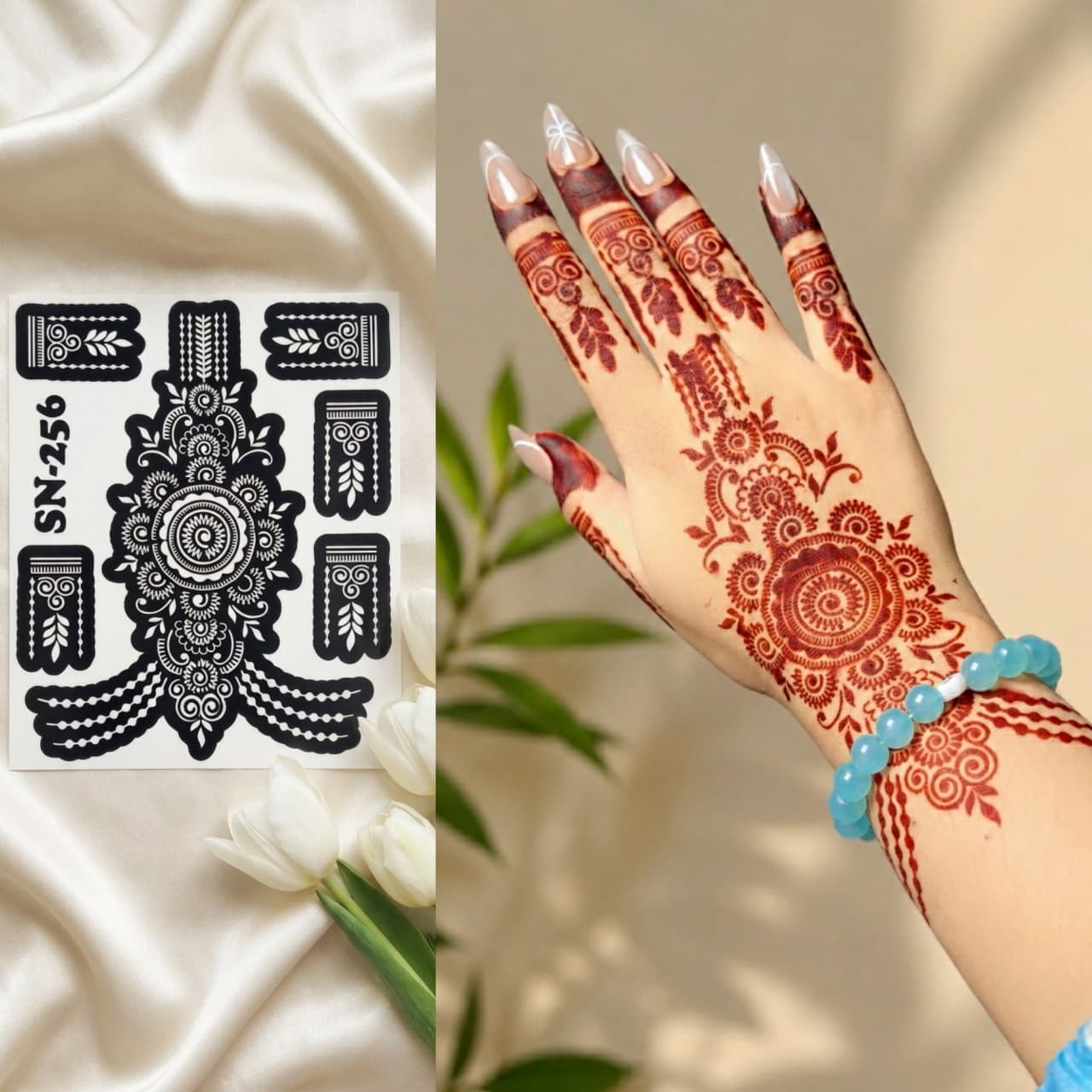 Most Viral MEHENDI STICKER / Henna stencils  SN-256