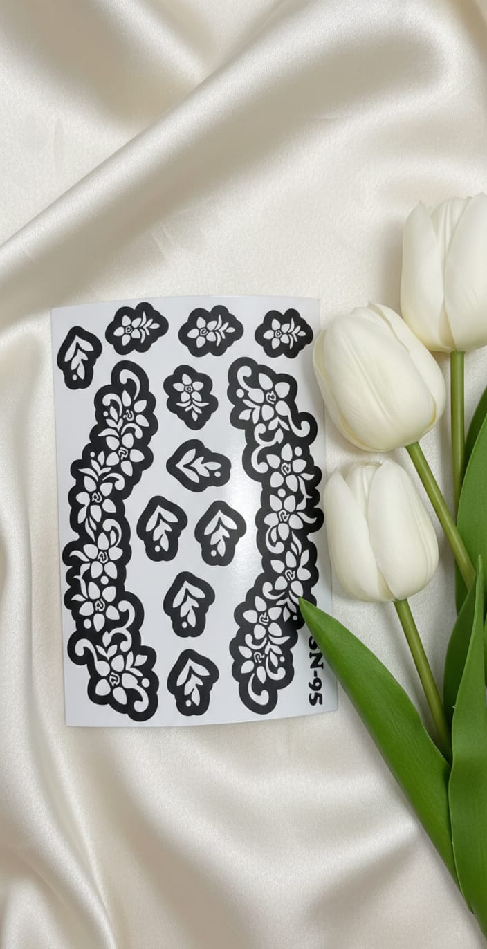 Most Viral MEHENDI STICKER / Henna stencils  SN-95 Pair