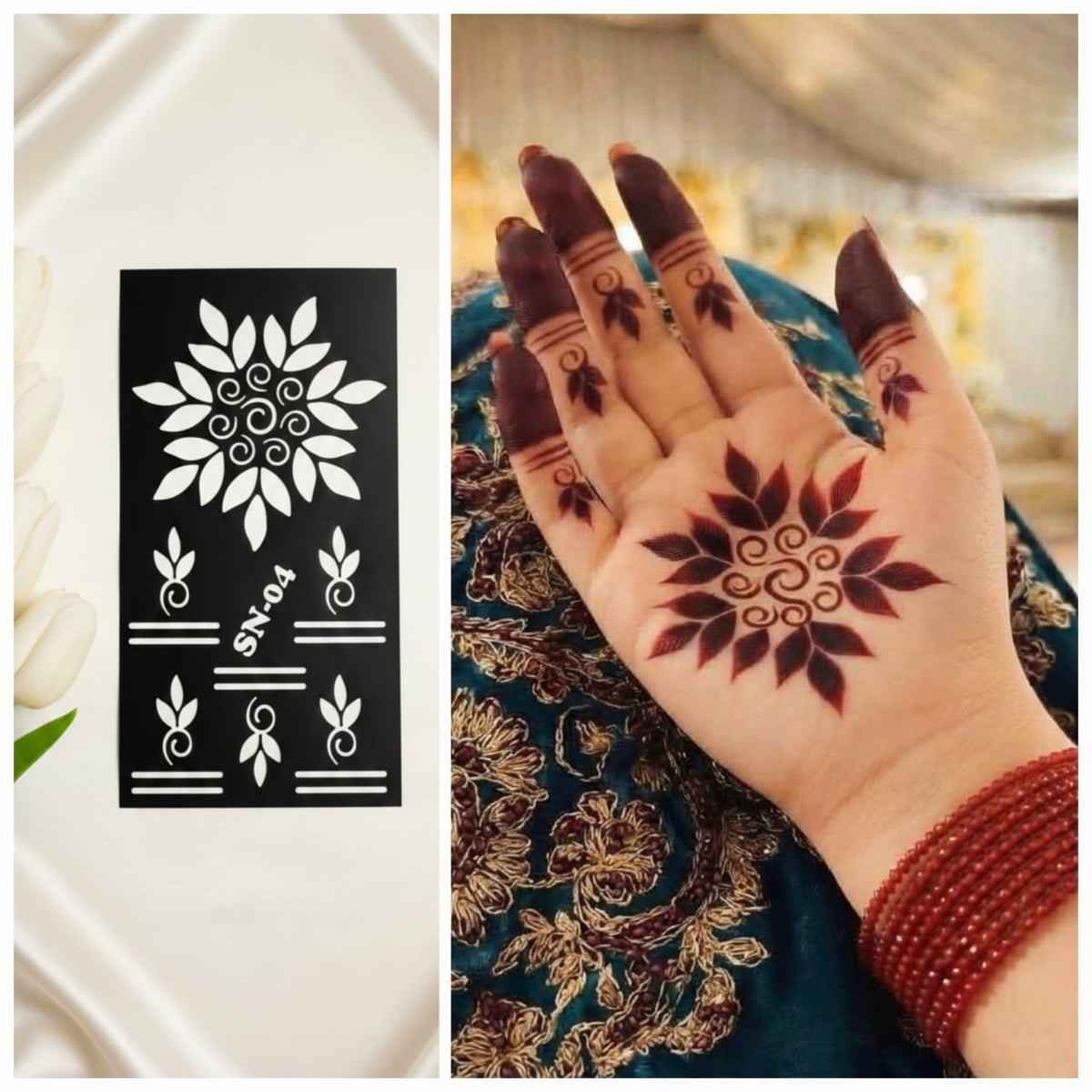 Trending Mehndi Stencil Stickers / Henna stencils  SN-04