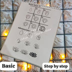 High Quality Reusable Mehndi Practice Book For Henna Practice With Free bareek cone - Mehndi Practice Books For Beginners | Henna Training Kit