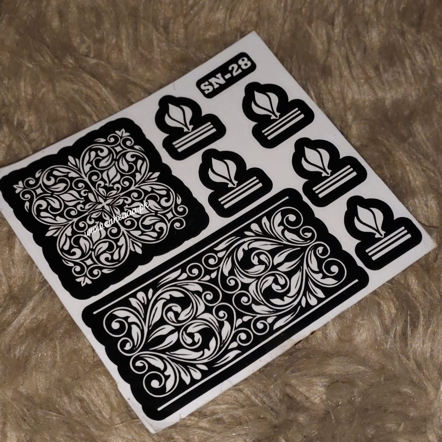 Reuseable Henna Stencils SN-28