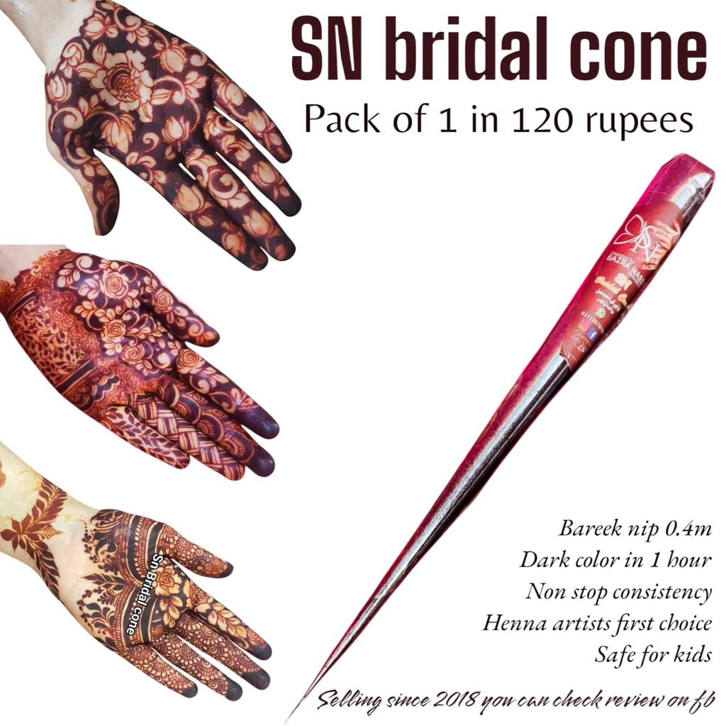 SN BRIDAL CONE (Pack Of 12) buy 12 cones dc free | Karachi special mehndi cones