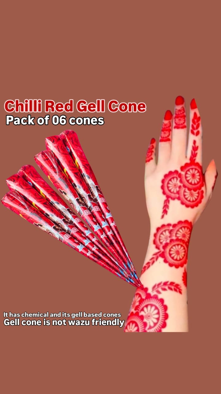 Chilli Red Cone By SN (Pack Of 6)