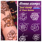 Henna Stamps Bunches | Stamp & Trace Henna Designs