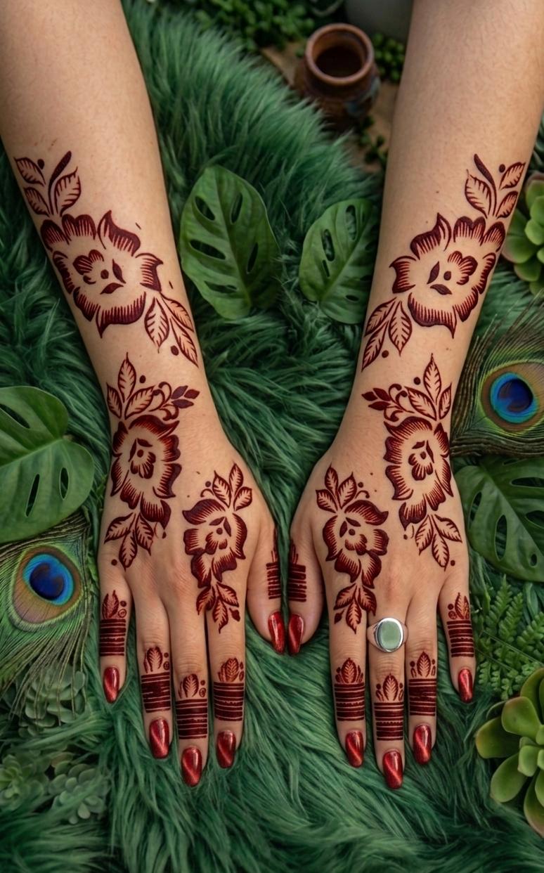 Title Most Viral MEHENDI STICKER 2026 / Henna stencils  SN-243