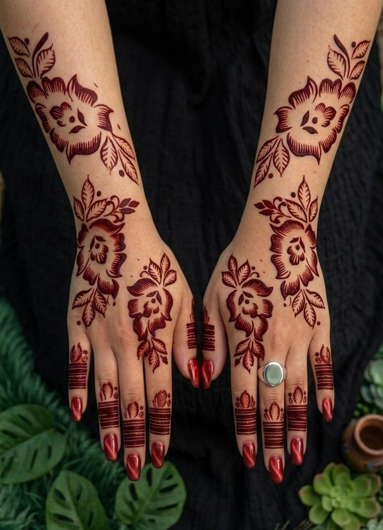 Title Most Viral MEHENDI STICKER 2026 / Henna stencils  SN-243
