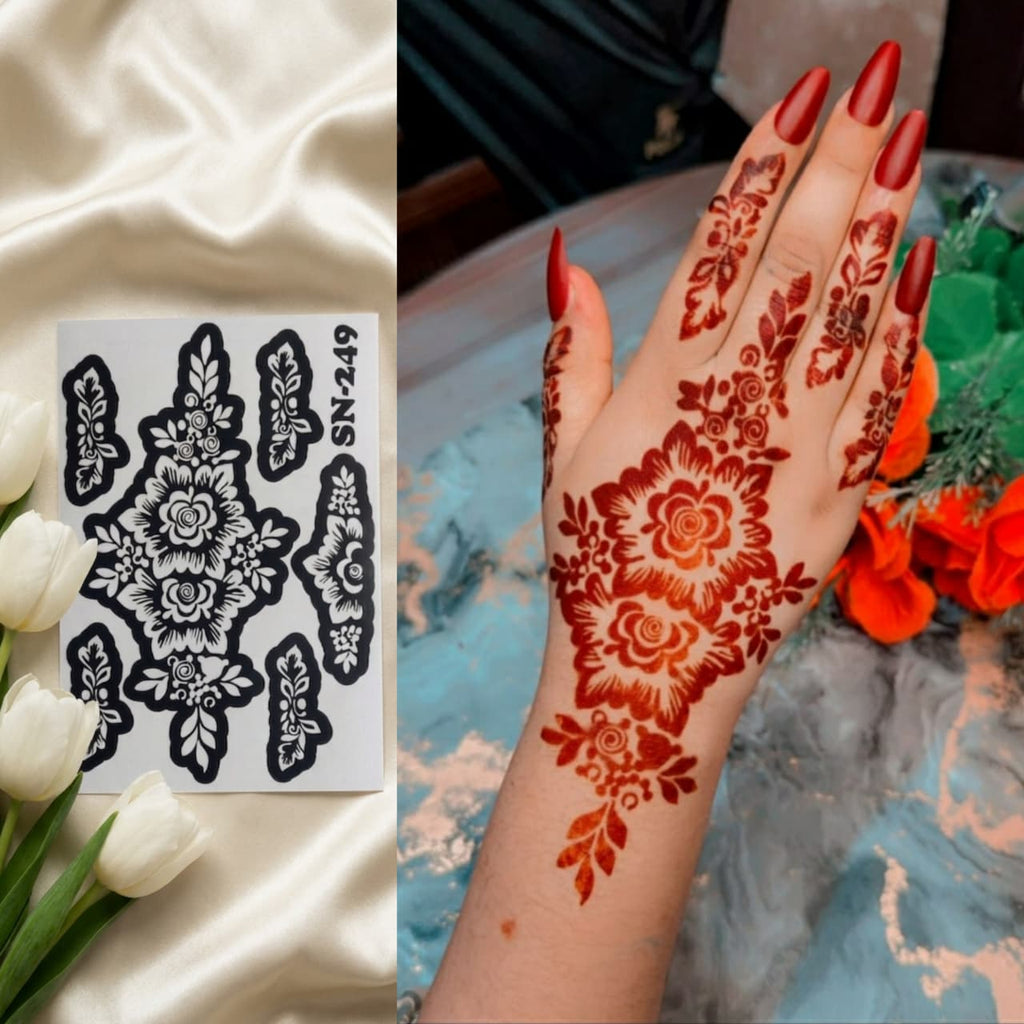 Most Viral MEHENDI STICKER / Henna stencils  SN-249