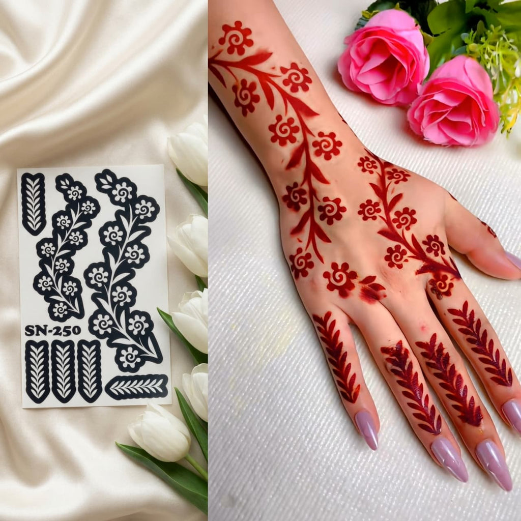 Most Viral MEHENDI STICKER / Henna stencils  SN-250