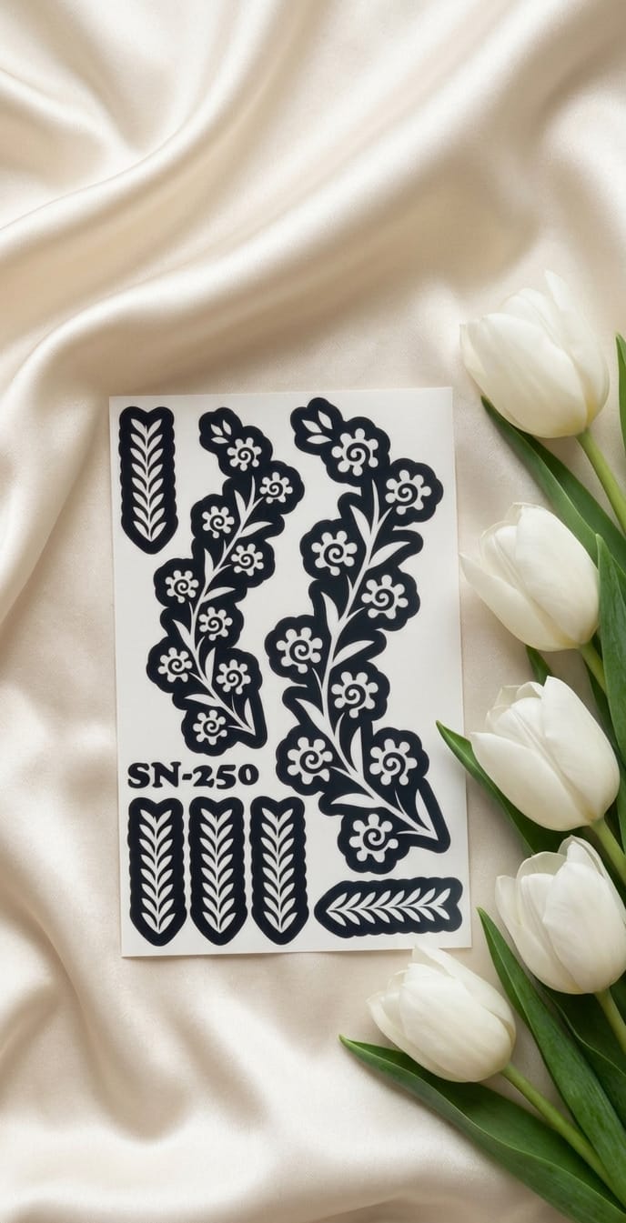 Most Viral MEHENDI STICKER / Henna stencils  SN-250