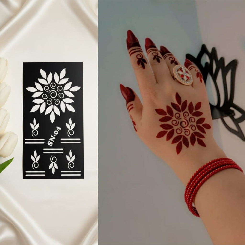 Trending Mehndi Stencil Stickers / Henna stencils  SN-04