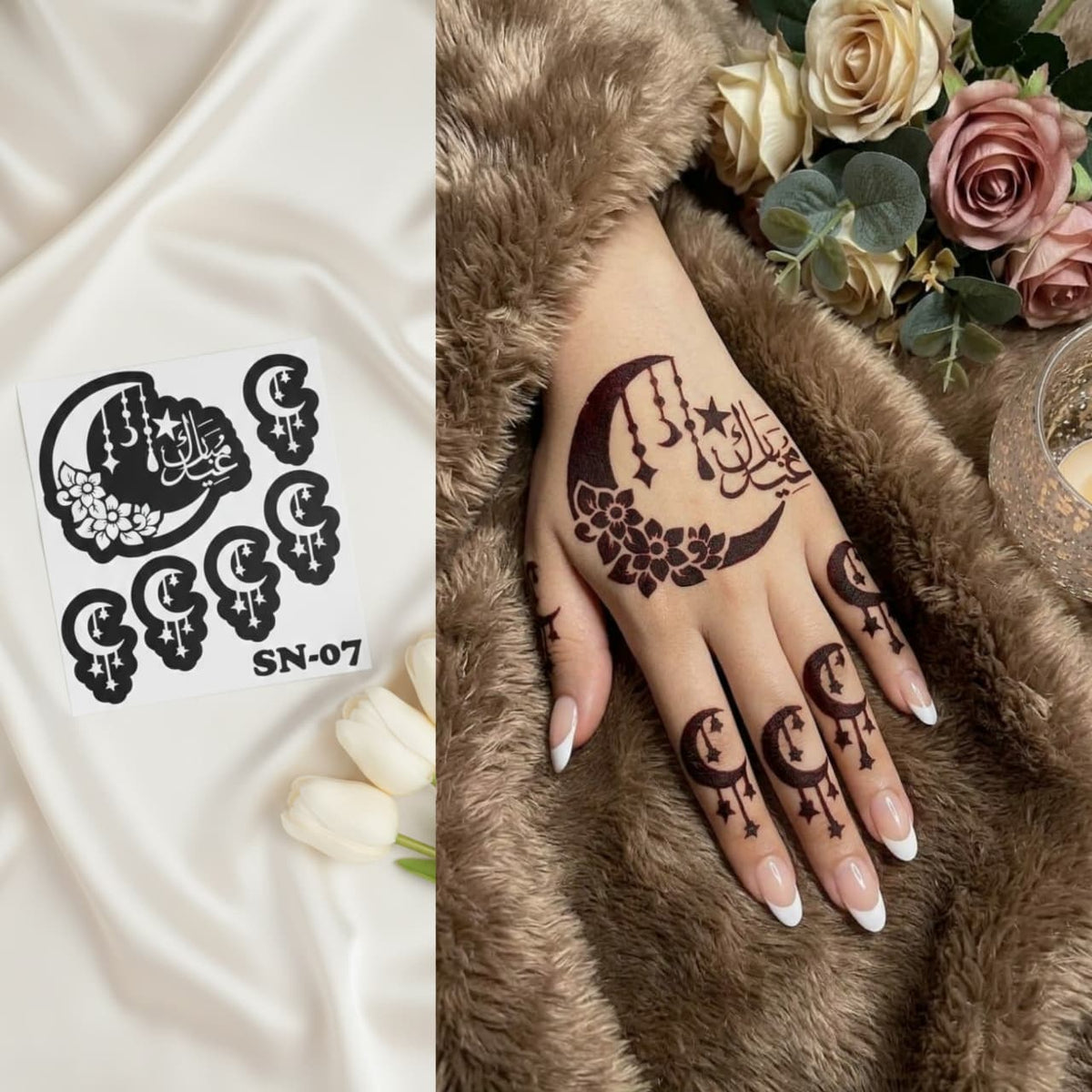 Viral Mehndi Stencil Stickers for Events / Henna stencils  SN-07 | Saira Nasir