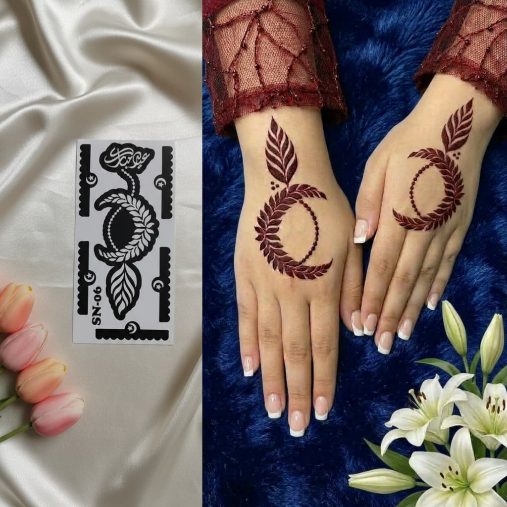 Viral Mehndi Stencil Stickers for Events / Henna stencils  SN-06 | Saira Nasir