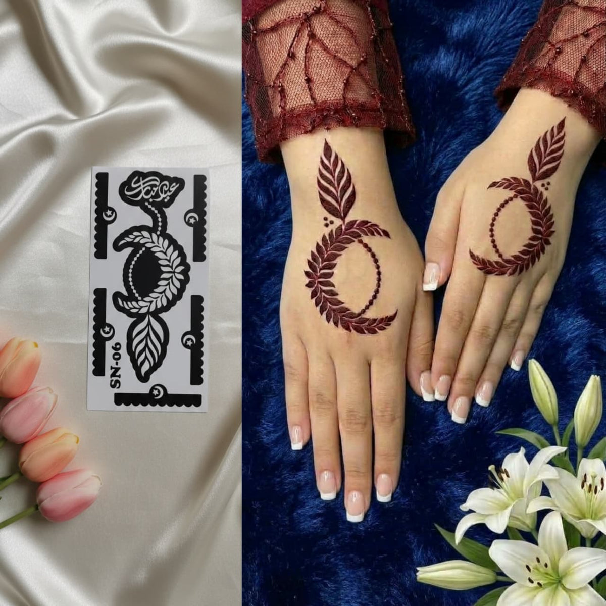 Viral Mehndi Stencil Stickers for Events / Henna stencils  SN-06 | Saira Nasir
