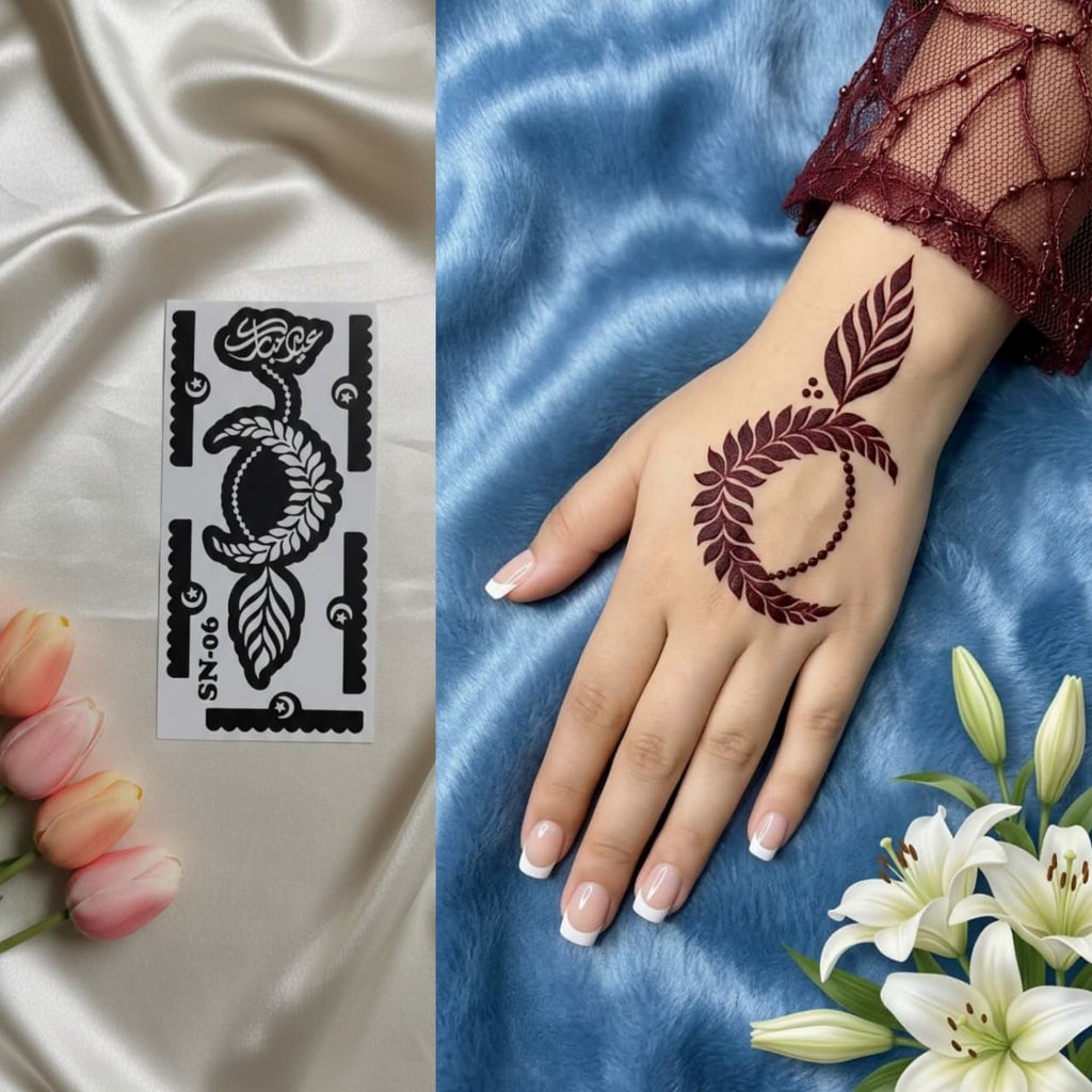 Viral Mehndi Stencil Stickers for Events / Henna stencils  SN-06 | Saira Nasir